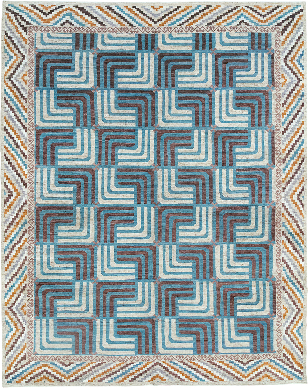 Modern East Turkestan Khotan Room Size Carpet, No.33024 - Gsblank