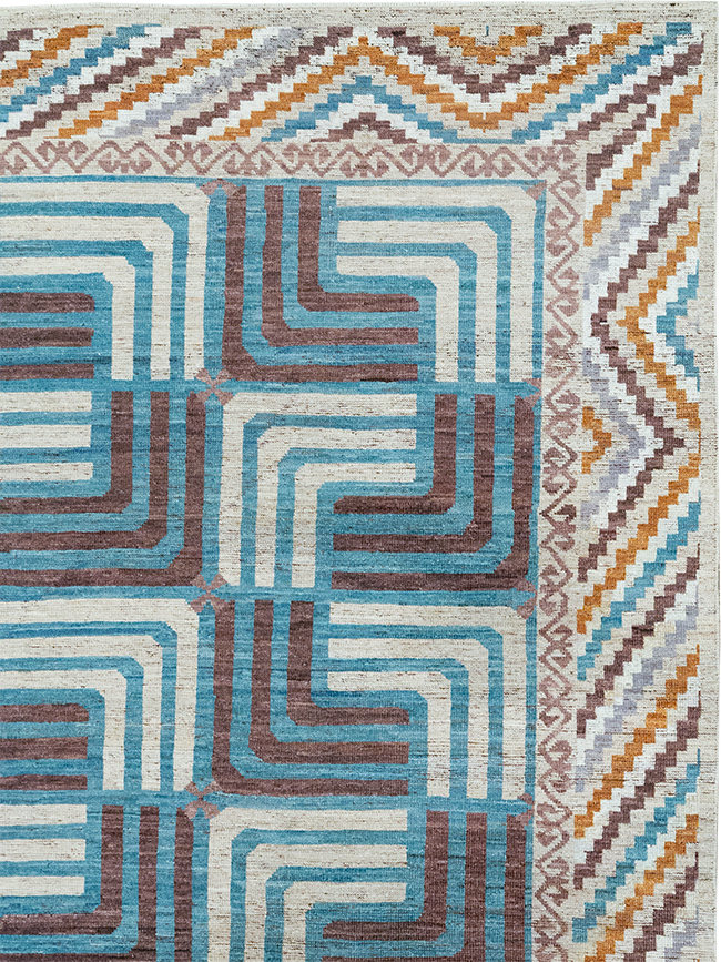 Modern East Turkestan Khotan Room Size Carpet, No.33024 - Gsblank