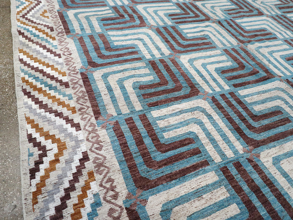 Modern East Turkestan Khotan Room Size Carpet, No.33024 - Gsblank