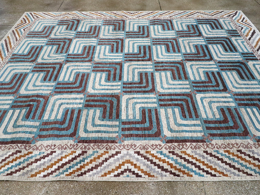 Modern East Turkestan Khotan Room Size Carpet, No.33024 - Gsblank