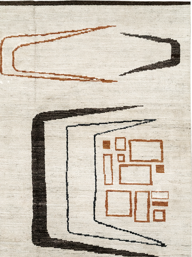 Modern Turkish Art Deco Room Size Carpet, No.33025 - Gsblank