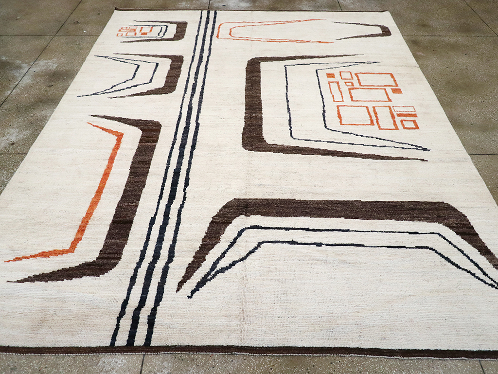 Modern Turkish Art Deco Room Size Carpet, No.33025 - Gsblank