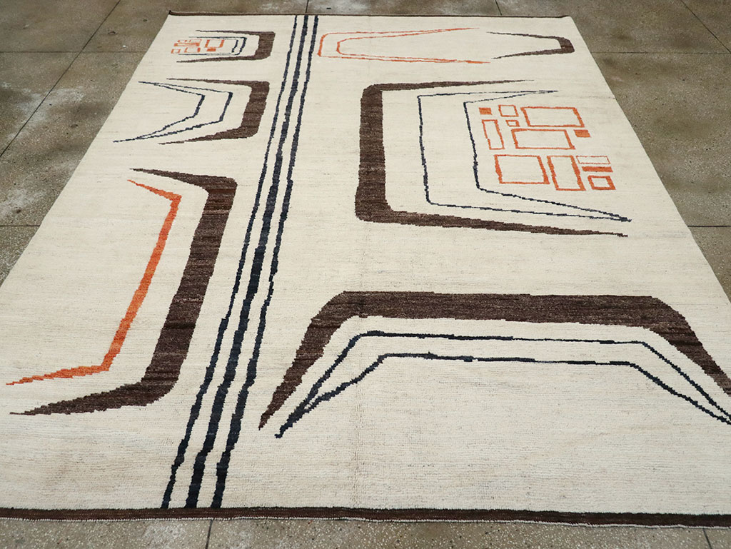 Modern Turkish Art Deco Room Size Carpet, No.33025 - Gsblank
