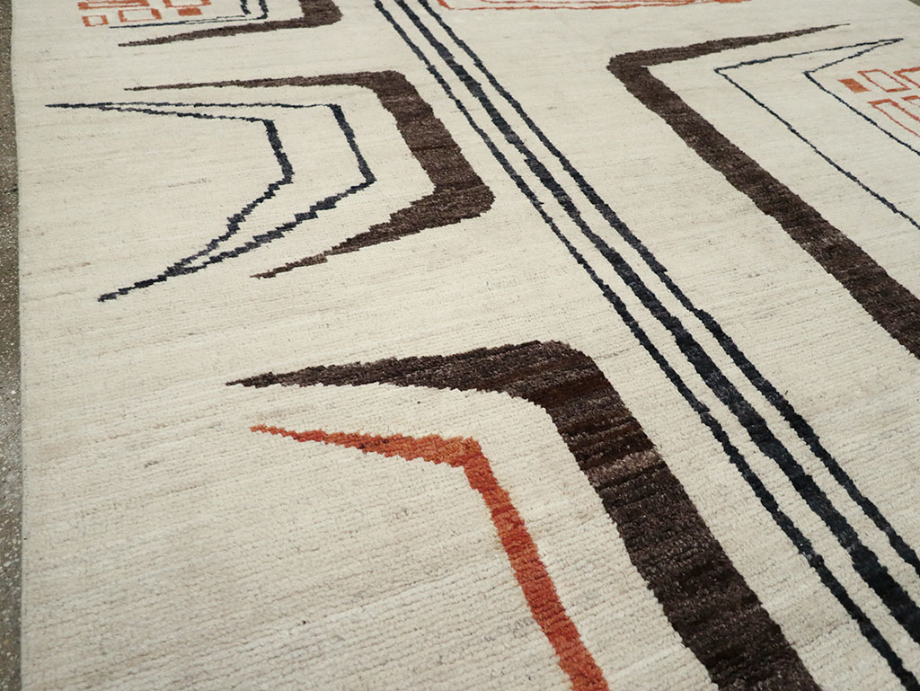 Modern Turkish Art Deco Room Size Carpet, No.33025 - Gsblank