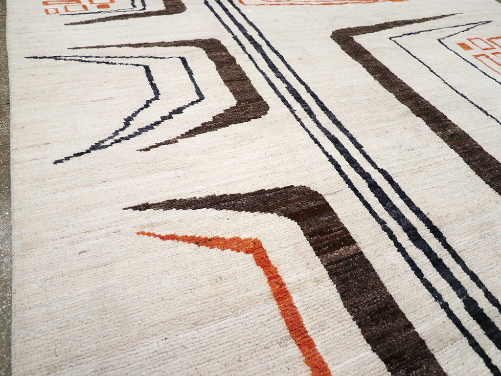 Modern Turkish Art Deco Room Size Carpet, No.33025 - Gsblank