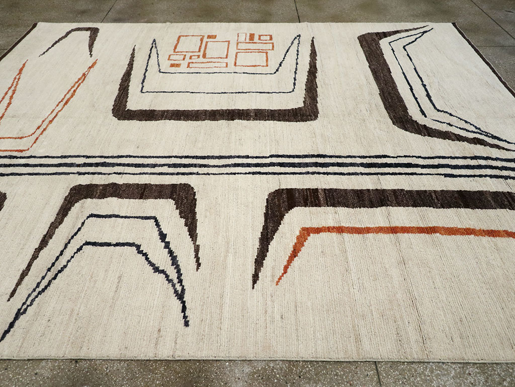 Modern Turkish Art Deco Room Size Carpet, No.33025 - Gsblank