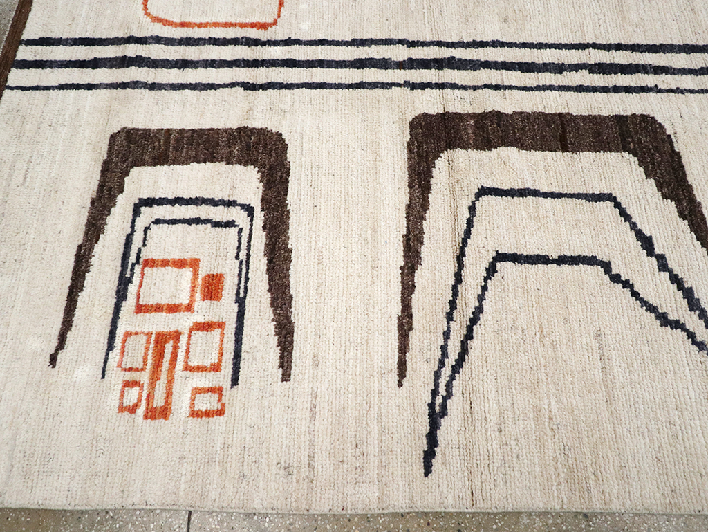 Modern Turkish Art Deco Room Size Carpet, No.33025 - Gsblank