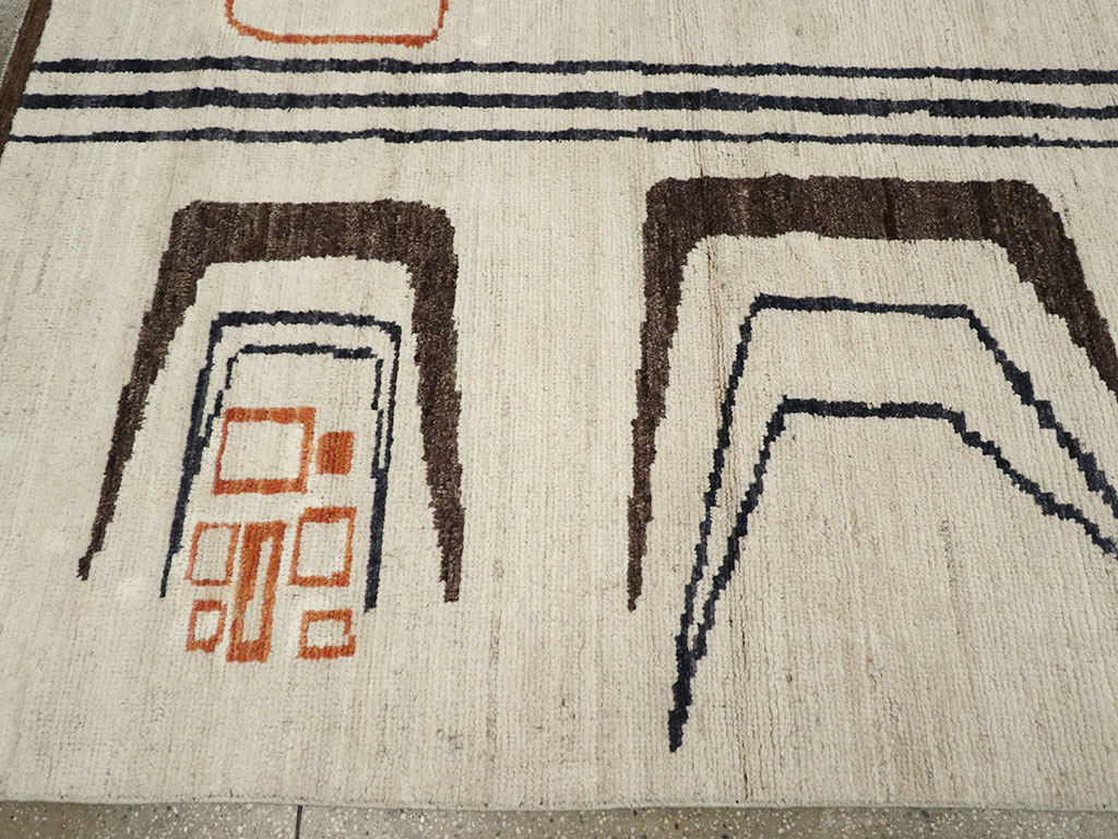 Modern Turkish Art Deco Room Size Carpet, No.33025 - Gsblank