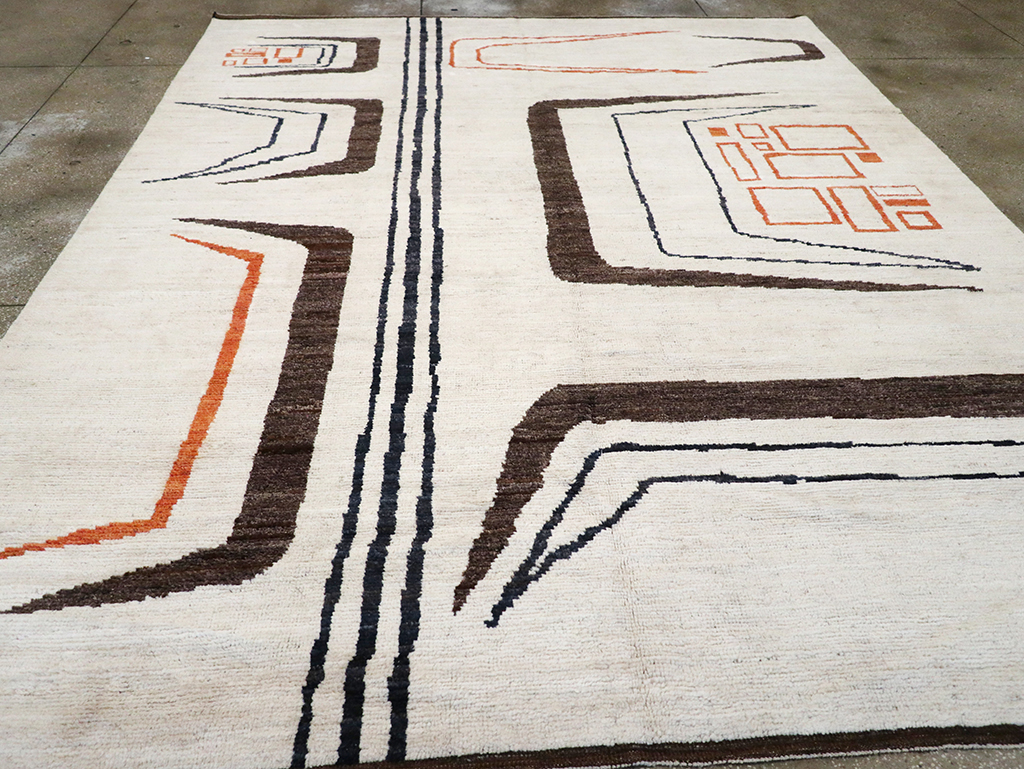 Modern Turkish Art Deco Room Size Carpet, No.33025 - Gsblank