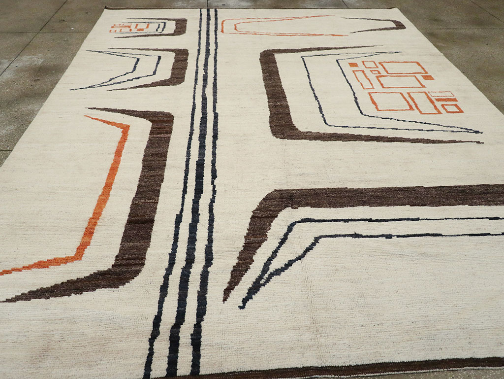 Modern Turkish Art Deco Room Size Carpet, No.33025 - Gsblank