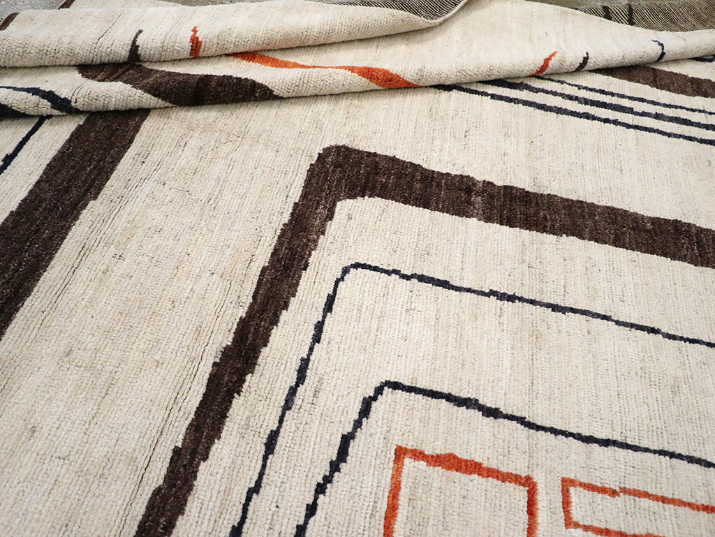 Modern Turkish Art Deco Room Size Carpet, No.33025 - Gsblank