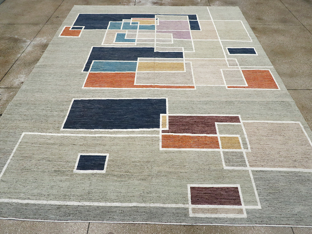 Modern East Turkestan Khotan Room Size Carpet, No.33026 - Gsblank