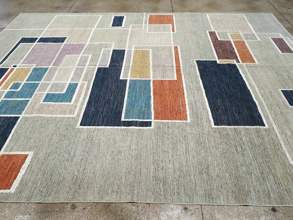 Modern East Turkestan Khotan Room Size Carpet, No.33026 - Gsblank