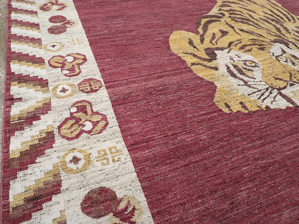 Modern East Turkestan Khotan Pictorial Room Size Carpet, No.33027 - Gsblank