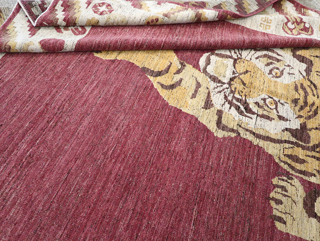 Modern East Turkestan Khotan Pictorial Room Size Carpet, No.33027 - Gsblank