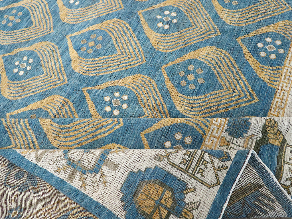 Modern East Turkestan Khotan Room Size Carpet, No.33028 - Gsblank