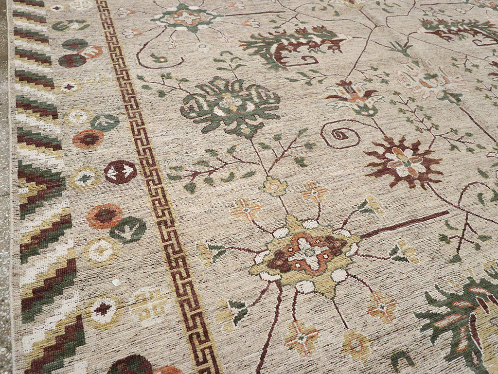 Modern East Turkestan Khotan Room Size Carpet, No.33029 - Gsblank