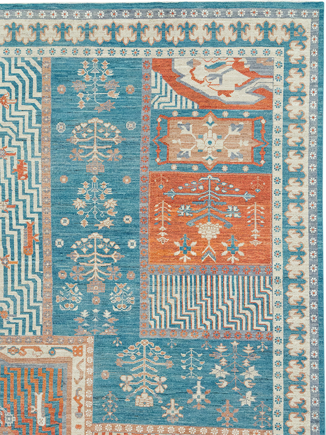 Modern East Turkestan Khotan Large Room Size Carpet, No.33031 - Gsblank