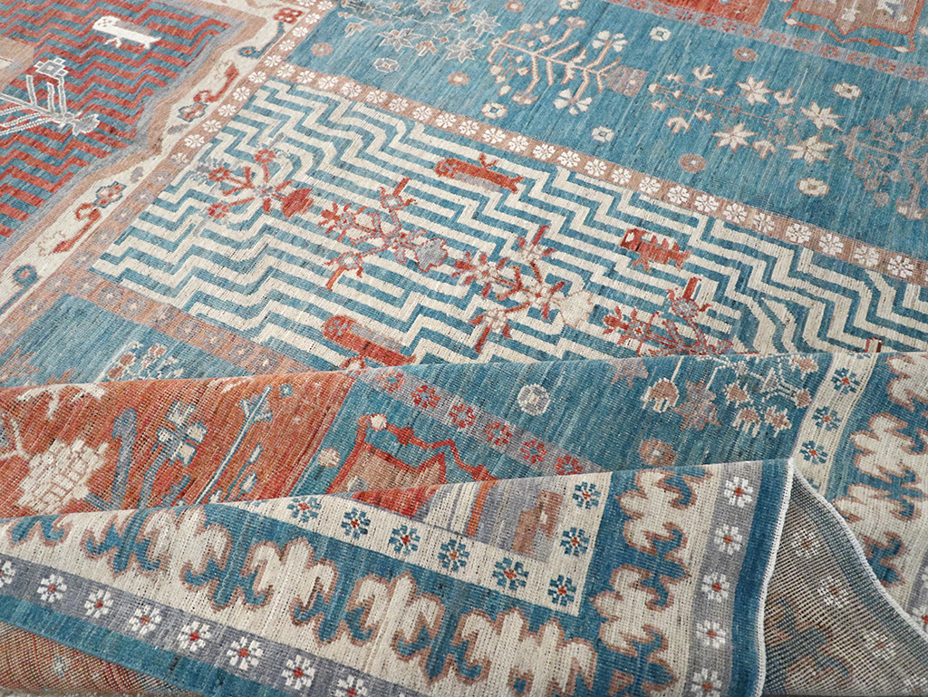 Modern East Turkestan Khotan Large Room Size Carpet, No.33031 - Gsblank