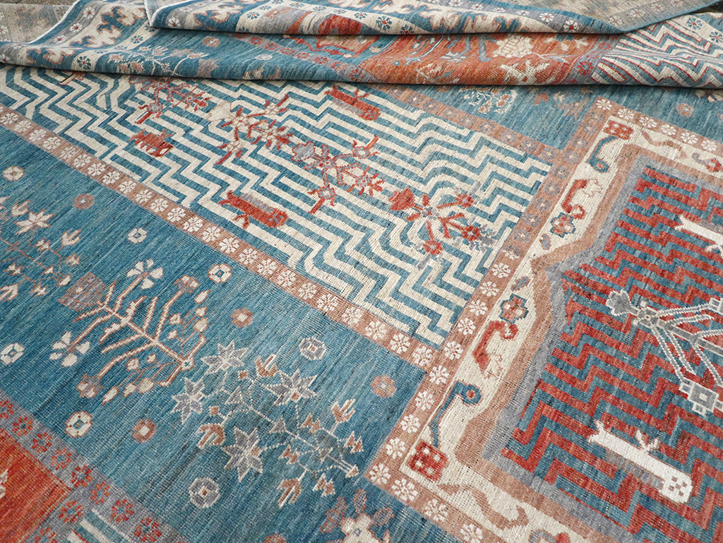 Modern East Turkestan Khotan Large Room Size Carpet, No.33031 - Gsblank