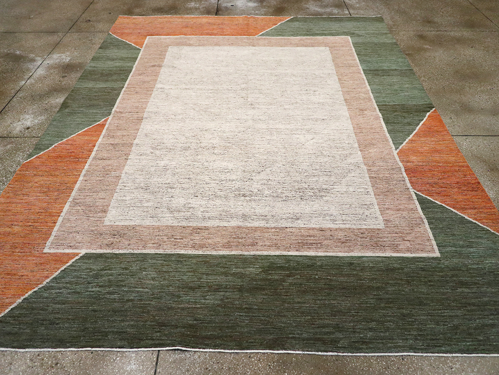 Modern East Turkestan Khotan Room Size Carpet, No.33033 - Gsblank