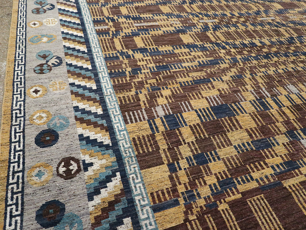 Modern East Turkestan Khotan Room Size Carpet, No.33034 - Gsblank