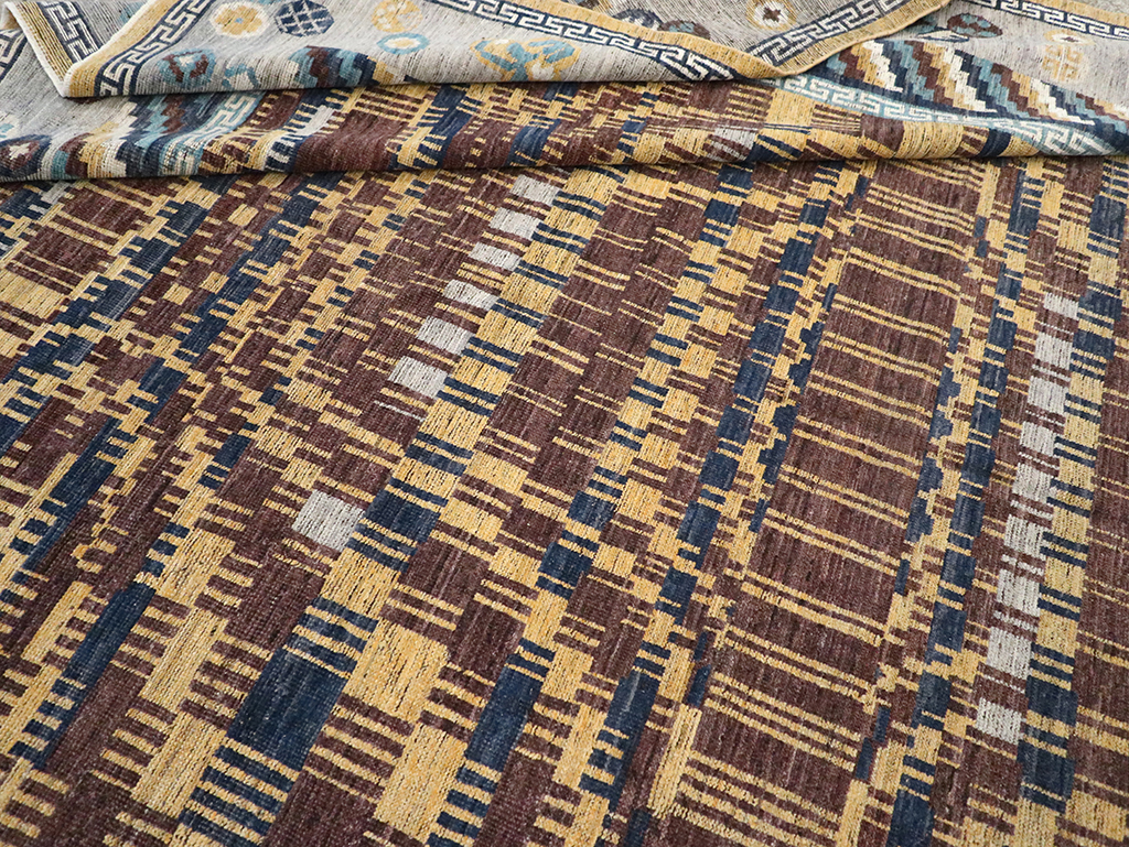 Modern East Turkestan Khotan Room Size Carpet, No.33034 - Gsblank