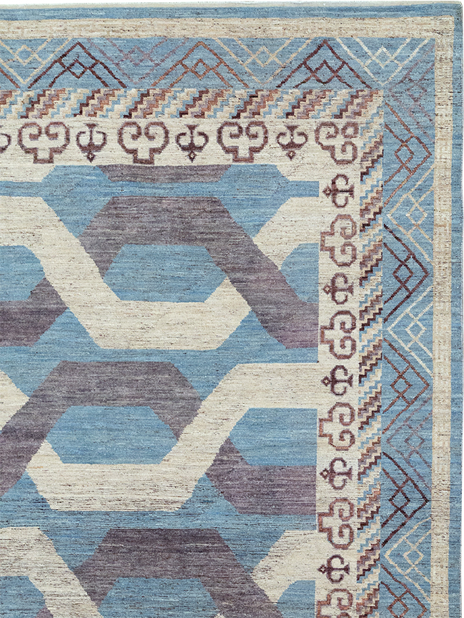 Modern East Turkestan Khotan Room Size Carpet, No.33035 - Gsblank