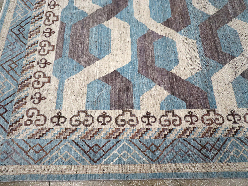 Modern East Turkestan Khotan Room Size Carpet, No.33035 - Gsblank