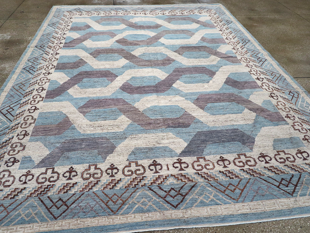 Modern East Turkestan Khotan Room Size Carpet, No.33035 - Gsblank