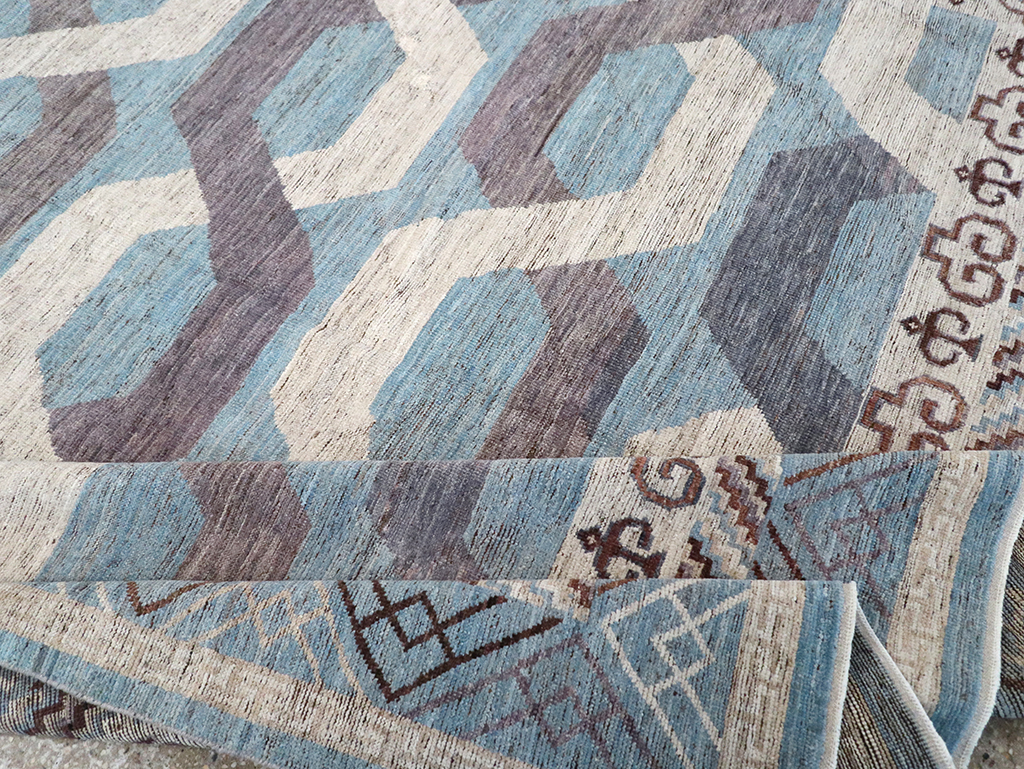 Modern East Turkestan Khotan Room Size Carpet, No.33035 - Gsblank