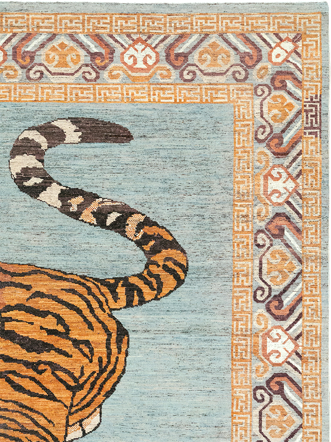 Modern East Turkestan Khotan Pictorial Room Size Carpet, No.33036 - Gsblank