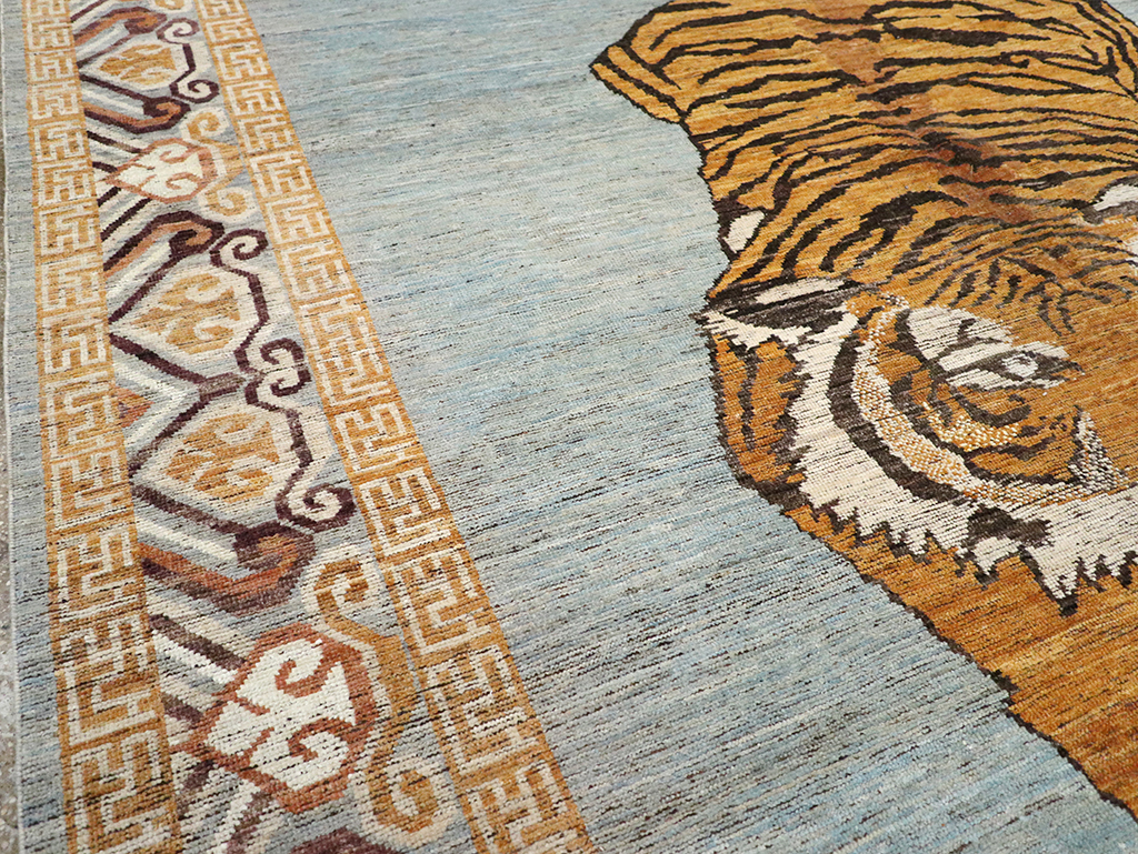 Modern East Turkestan Khotan Pictorial Room Size Carpet, No.33036 - Gsblank