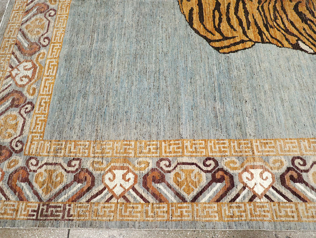 Modern East Turkestan Khotan Pictorial Room Size Carpet, No.33036 - Gsblank