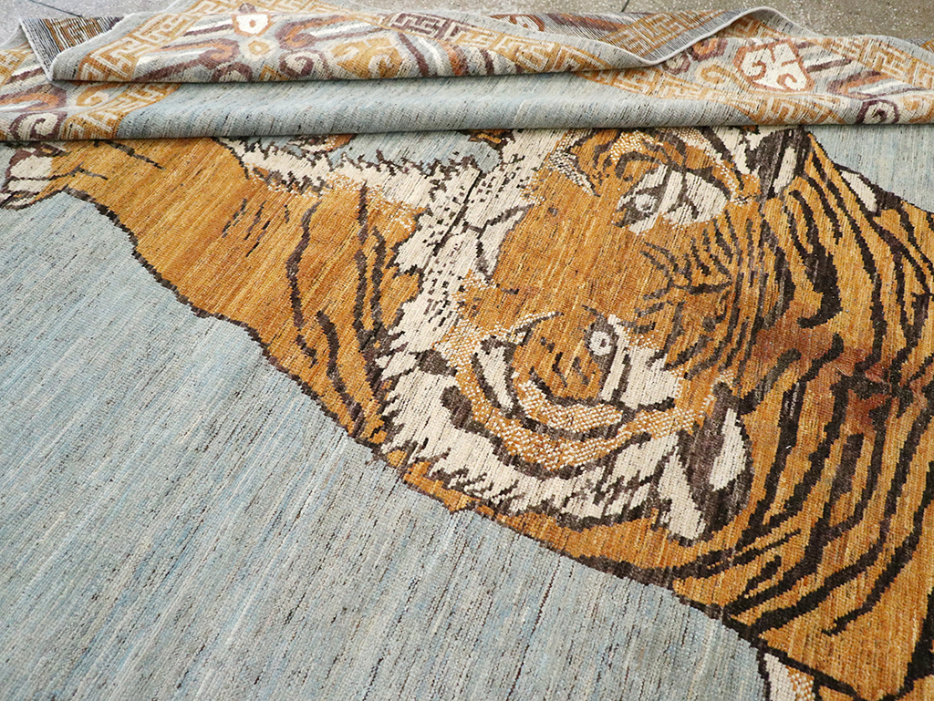 Modern East Turkestan Khotan Pictorial Room Size Carpet, No.33036 - Gsblank