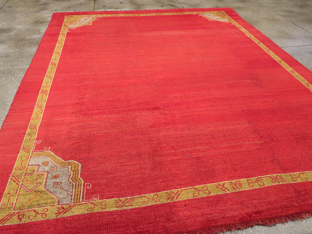 Antique Turkish Oushak Room Size Carpet, No.33037 - Gsblank