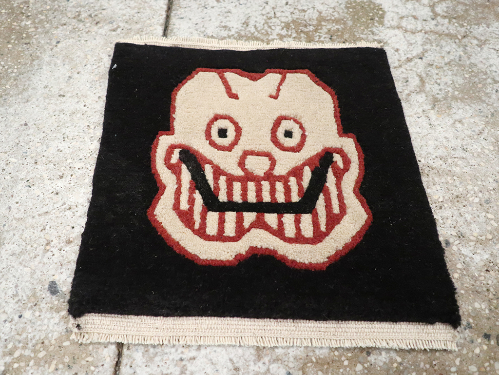 Vintage Tibetan Pictorial Rug (Pair: 2 of 2), No.33040 - Gsblank