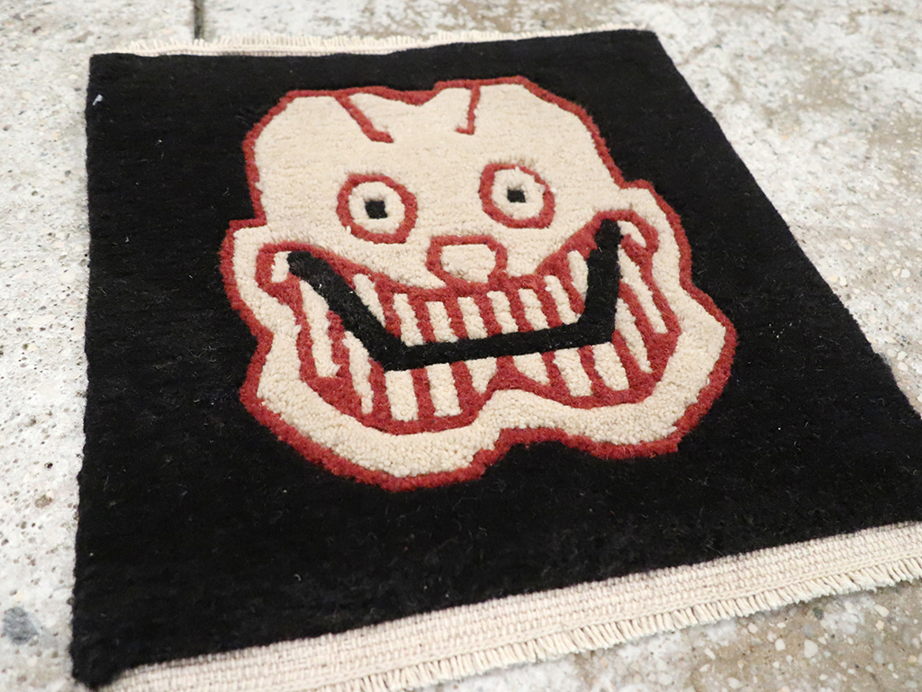 Vintage Tibetan Pictorial Rug (Pair: 2 of 2), No.33040 - Gsblank