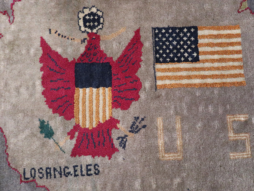 Vintage Afghan Pictorial Map Rug, No.33050 - Gsblank