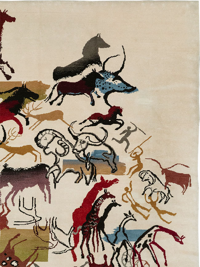 Mid-20th Century Art Deco Carpet: Caverna By Olga Fisch, No.33056 - Gsblank