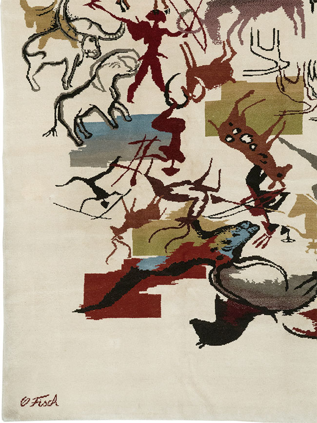 Mid-20th Century Art Deco Carpet: Caverna By Olga Fisch, No.33056 - Gsblank