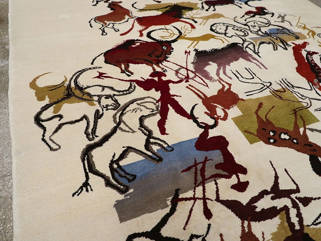 Mid-20th Century Art Deco Carpet: Caverna By Olga Fisch, No.33056 - Gsblank