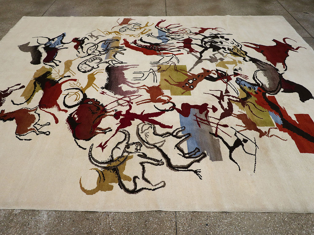 Mid-20th Century Art Deco Carpet: Caverna By Olga Fisch, No.33056 - Gsblank