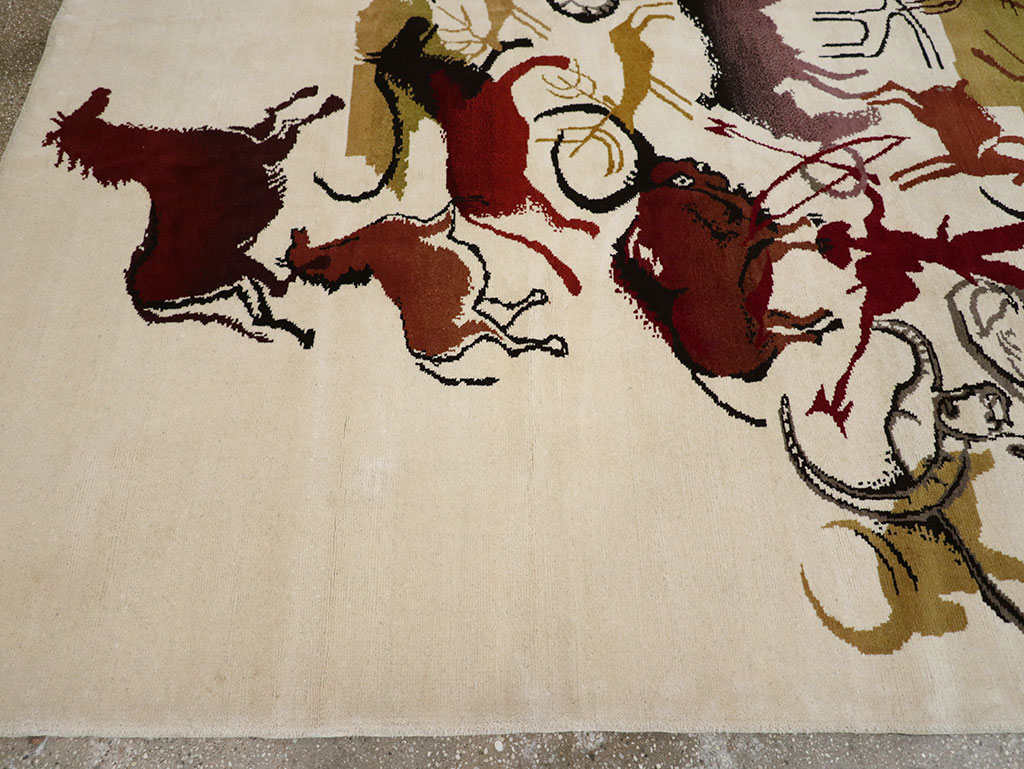 Mid-20th Century Art Deco Carpet: Caverna By Olga Fisch, No.33056 - Gsblank