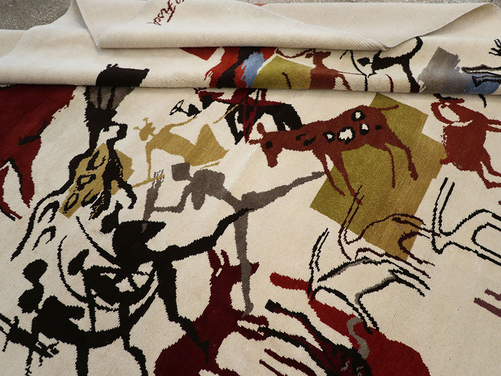 Mid-20th Century Art Deco Carpet: Caverna By Olga Fisch, No.33056 - Gsblank