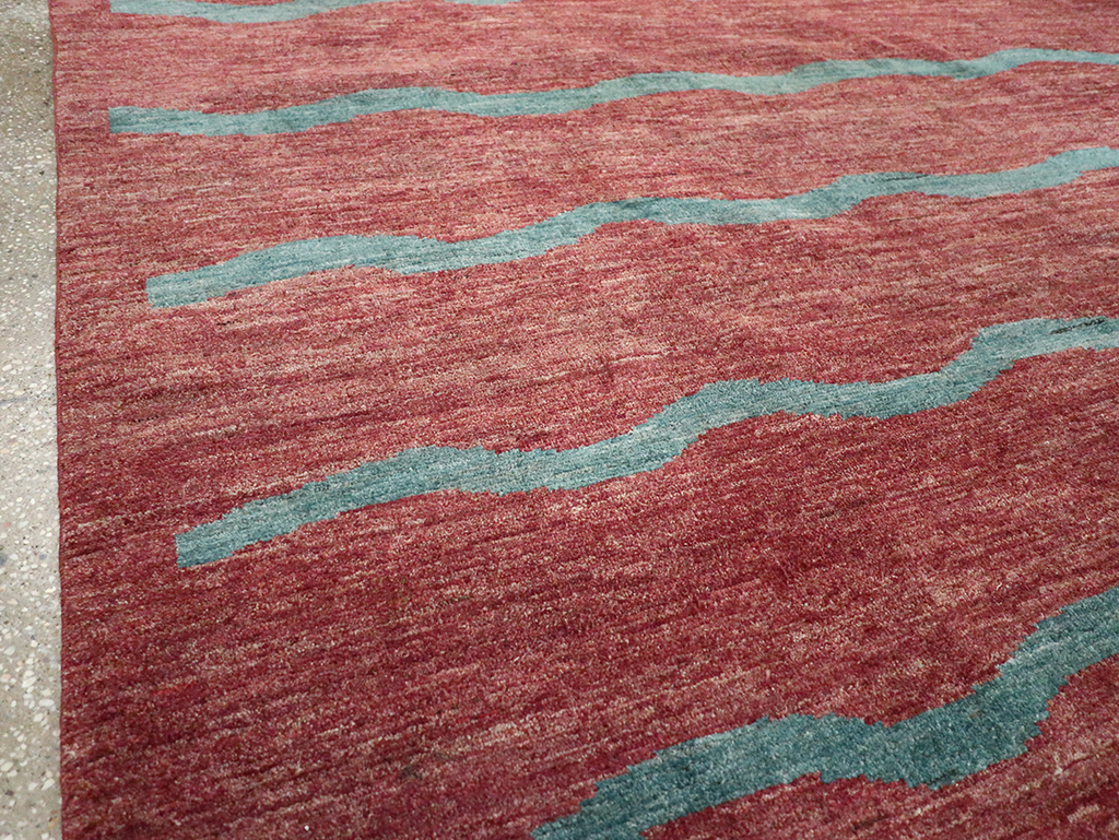 Modern Persian Gabbeh Square Accent Carpet, No.33058 - Gsblank