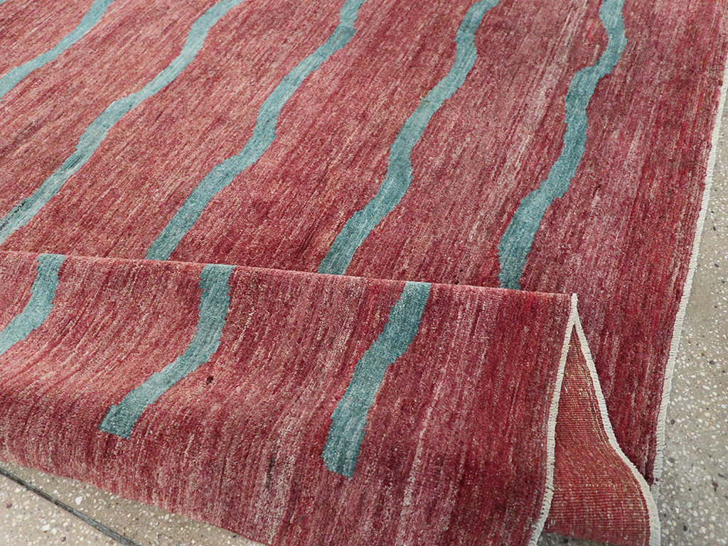 Modern Persian Gabbeh Square Accent Carpet, No.33058 - Gsblank