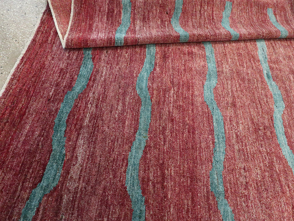 Modern Persian Gabbeh Square Accent Carpet, No.33058 - Gsblank