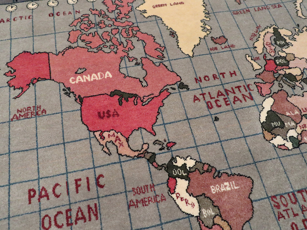 Modern Afghan Pictorial Map Rug, No.33059 - Gsblank