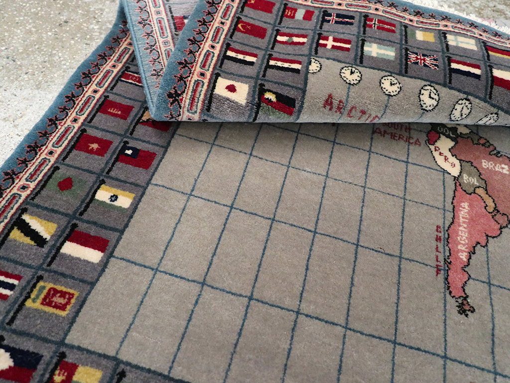 Modern Afghan Pictorial Map Rug, No.33059 - Gsblank